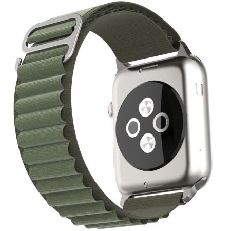 Curea pentru Apple Watch 1/2/3/4/5/6/7/8/9/SE/SE 2/Ultra/Ultra 2 (42/44/45/49mm) - Techsuit Watchband (W037) - Army Green