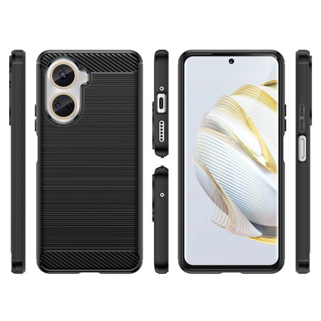 Husa pentru Huawei nova 10 SE - Techsuit Carbon Silicone - Black