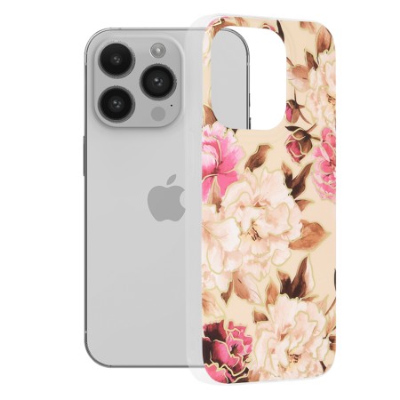 Husa pentru iPhone 14 Pro - Techsuit Marble Series - Mary Berry Nude