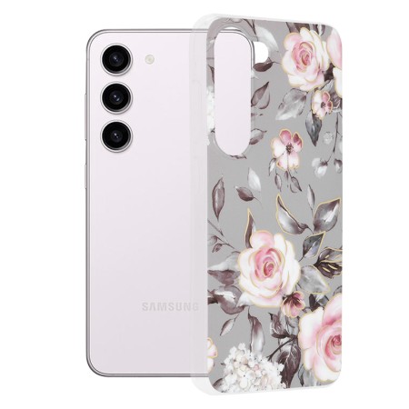 Husa pentru Samsung Galaxy S23 - Techsuit Marble Series - Bloom of Ruth Gray