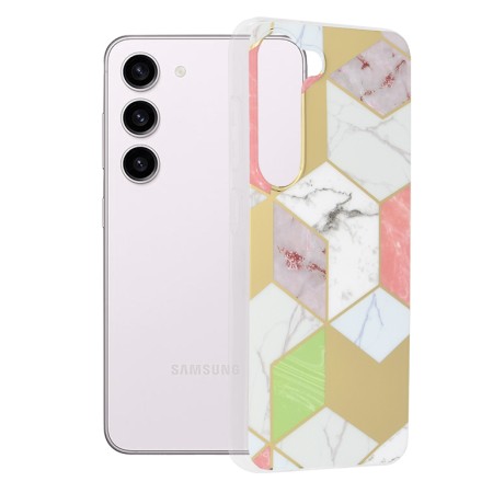 Husa pentru Samsung Galaxy S23 - Techsuit Marble Series - Purple Hex