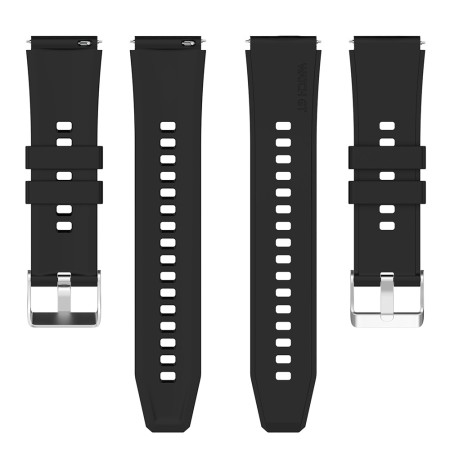 Curea pentru Pixel Watch, Samsung Galaxy Watch 4/5, Huawei Watch GT 3 (42mm)/GT 3 Pro (43mm) - Techsuit Watchband 20mm (W026) - Black