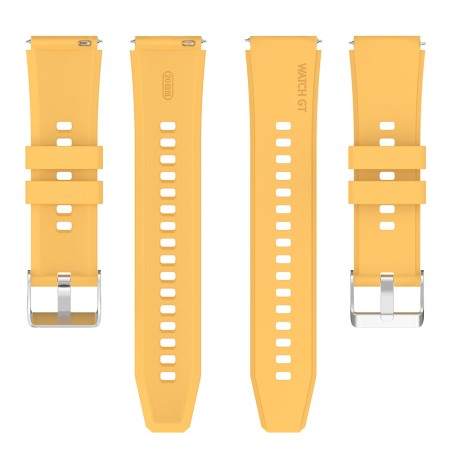 Curea pentru Pixel Watch, Samsung Galaxy Watch 4/5, Huawei Watch GT 3 (42mm)/GT 3 Pro (43mm) - Techsuit Watchband 20mm (W026) - Yellow