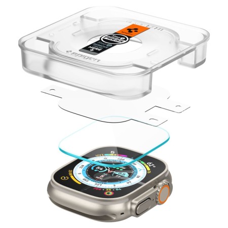 Folie pentru Apple Watch Ultra / Ultra 2 (set 2) - Spigen Glas.TR EZ FIT - Clear