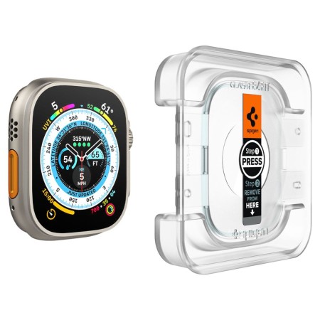 Folie pentru Apple Watch Ultra / Ultra 2 (set 2) - Spigen Glas.TR EZ FIT - Clear