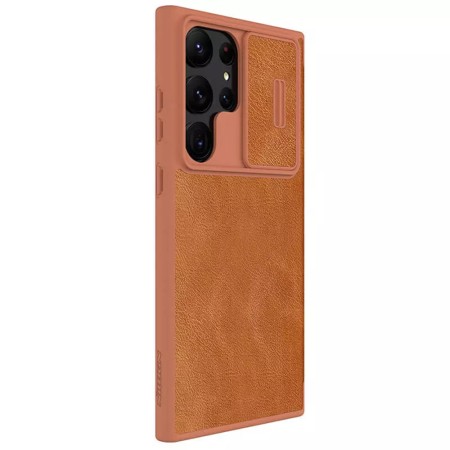 Husa pentru Samsung Galaxy S23 Ultra - Nillkin QIN Leather Pro Case - Brown