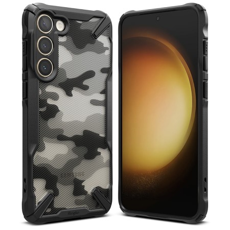 Husa pentru Samsung Galaxy S23 Plus - Ringke Fusion X Design - Camo Black