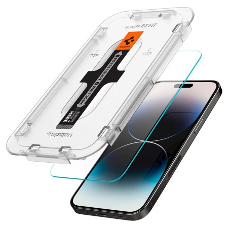 Folie pentru iPhone 14 Pro Max (set 2) - Spigen Glas.tR EZ FIT - Clear