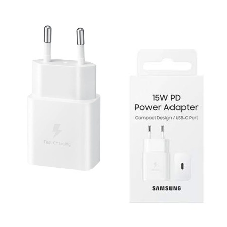 Incarcator Priza Type-C 15W, Fast Charging - Samsung (EP-T1510NWEGEU) - White (Blister Packing)