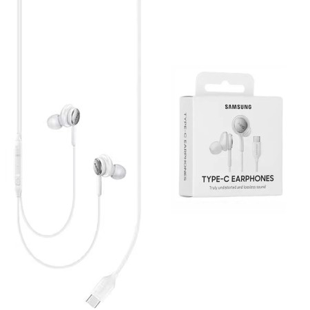 Casti Audio Type-C cu Microfon, 1.2m - Samsung (EO-IC100BWEGEU) - White (Blister Packing)