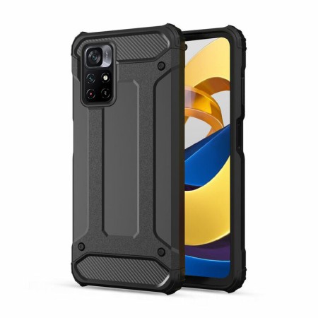 Husa pentru Xiaomi Poco M4 Pro 5G - Techsuit Hybrid Armor - Black