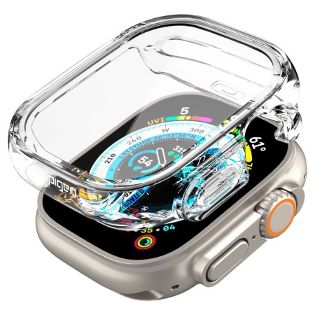 Husa pentru Apple Watch Ultra / Ultra 2 - Spigen Ultra Hybrid - Crystal Clear