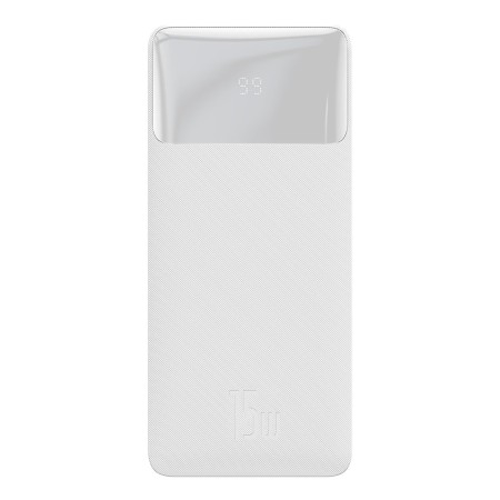 Baterie externa 30000mAh, 15W - Baseus Bipow Digital Display (PPBD050202) - White