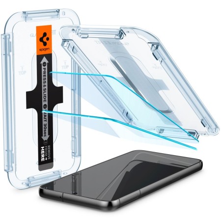 Folie pentru Samsung Galaxy S23 (set 2) - Spigen Glas.tR EZ FIT - Clear