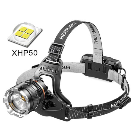 Lanterna Cap LED P50 - Techsuit (HL-A-03) - Black