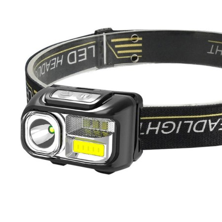 Lanterna Cap XPG, COB, LED - Techsuit (HL-B-02) - Black