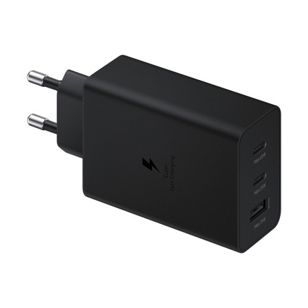 Incarcator Priza 2x Type-C/USB PPS, PD 65W, QC 3.0, AFC, FCP - Samsung (EP-T6530NBEGEU) - Black (Blister Packing)