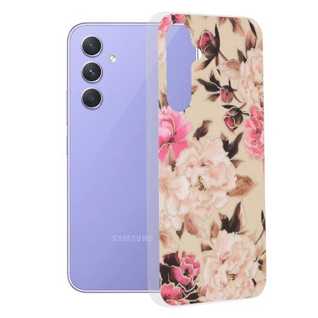 Husa pentru Samsung Galaxy A54 - Techsuit Marble Series - Mary Berry Nude