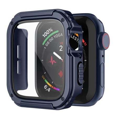 Husa pentru Apple Watch 7 / 8 / 9 (41mm) + Folie - Lito Watch Armor 360 - Blue