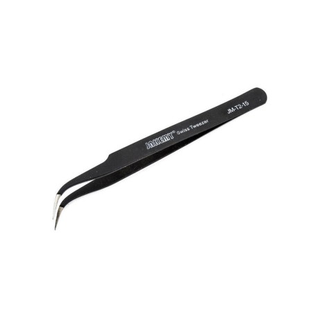 Penseta de Precizie cu Varf Curbat din Otel Inoxidabil, 123mm - Jakemy (JM-T2-15) - Black