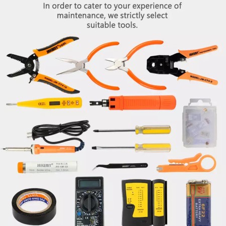 Jakemy - Network repair tool kit 17 in 1 (JM-P15) - with Soldering Iron - Black