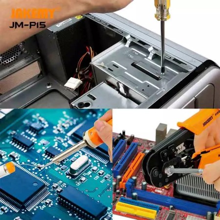 Jakemy - Network repair tool kit 17 in 1 (JM-P15) - with Soldering Iron - Black