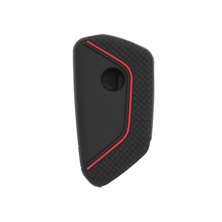 Husa pentru cheie VW Golf, ID3, ID4/Skoda Octavia 4/Audi A8/Seat Ateca, Tarraco, Cupra Leon - Techsuit Car Key Case (2001.27) - Black