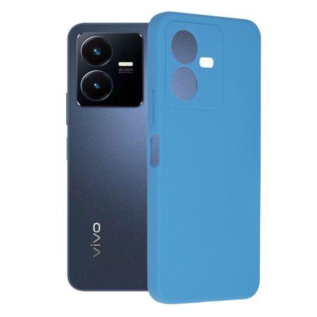 Husa pentru Vivo Y22s - Techsuit Soft Edge Silicone - Denim Blue