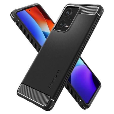 Husa pentru Xiaomi Redmi Note 12 Pro+ - Spigen Rugged Armor - Black