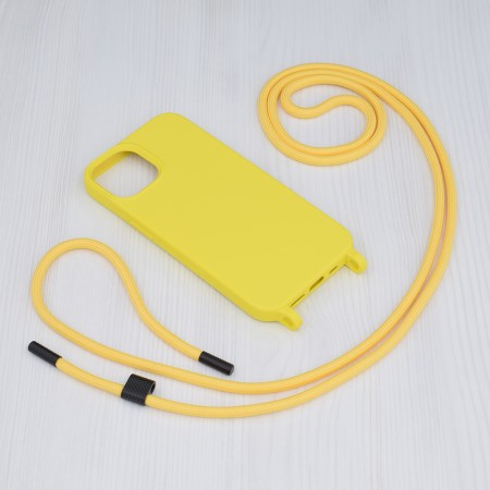 Husa pentru iPhone 14 - Techsuit Crossbody Lanyard - Yellow