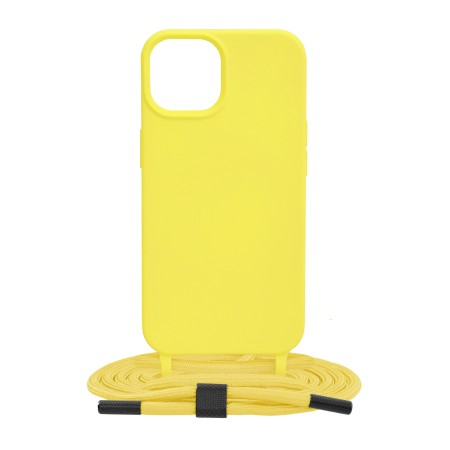 Husa pentru iPhone 14 - Techsuit Crossbody Lanyard - Yellow