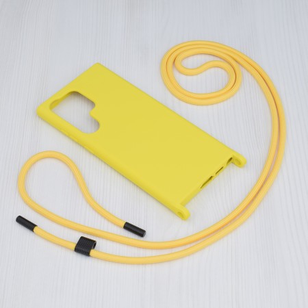 Husa pentru Samsung Galaxy S23 Ultra - Techsuit Crossbody Lanyard - Yellow