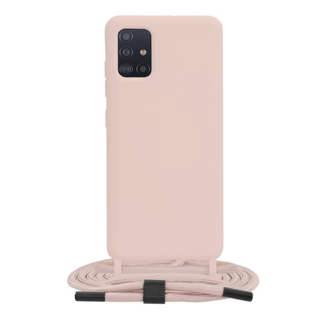 Husa pentru Samsung Galaxy A51 4G - Techsuit Crossbody Lanyard - Pink