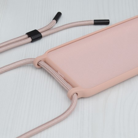 Husa pentru Samsung Galaxy A51 4G - Techsuit Crossbody Lanyard - Pink