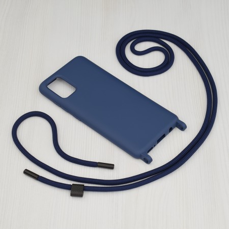 Husa pentru Samsung Galaxy A51 4G - Techsuit Crossbody Lanyard - Blue