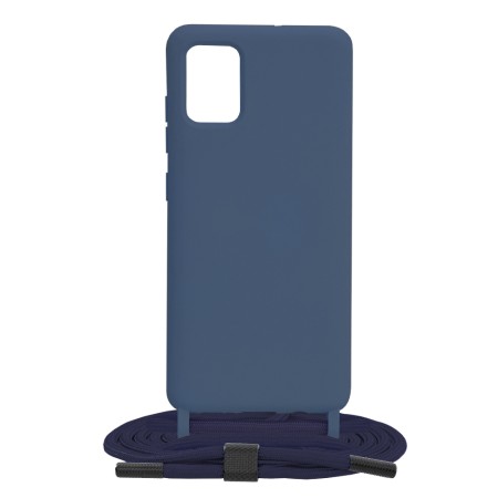 Husa pentru Samsung Galaxy A51 4G - Techsuit Crossbody Lanyard - Blue