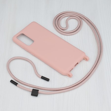 Husa pentru Samsung Galaxy S20 FE 4G / S20 FE 5G - Techsuit Crossbody Lanyard - Pink