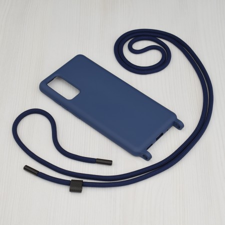 Husa pentru Samsung Galaxy S20 FE 4G / S20 FE 5G - Techsuit Crossbody Lanyard - Blue