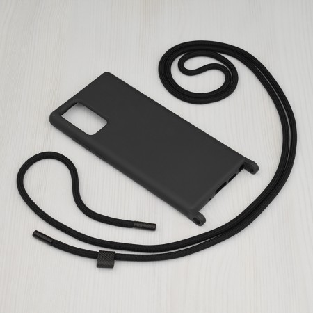 Husa pentru Samsung Galaxy Note 20 4G / Note 20 5G - Techsuit Crossbody Lanyard - Black