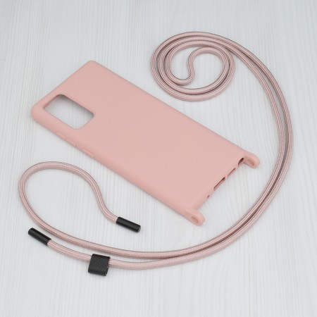 Husa pentru Samsung Galaxy Note 20 4G / Note 20 5G - Techsuit Crossbody Lanyard - Pink