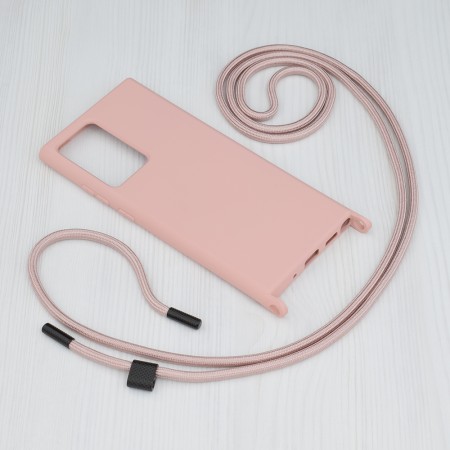 Husa pentru Samsung Galaxy Note 20 Ultra 4G / Note 20 Ultra 5G - Techsuit Crossbody Lanyard - Pink