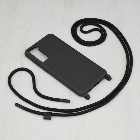 Husa pentru Samsung Galaxy S21 FE 5G - Techsuit Crossbody Lanyard - Black