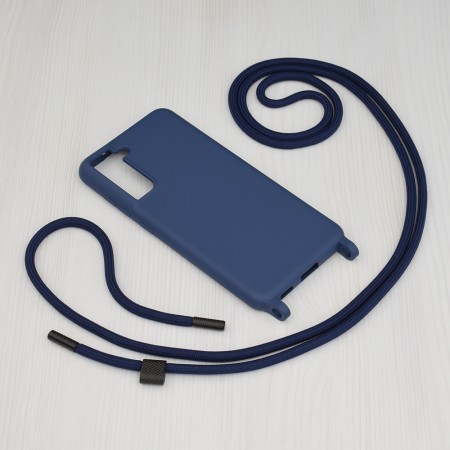 Husa pentru Samsung Galaxy S21 FE 5G - Techsuit Crossbody Lanyard - Blue