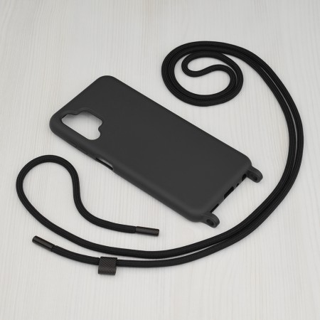 Husa pentru Samsung Galaxy A13 4G - Techsuit Crossbody Lanyard - Black