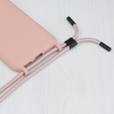 Husa pentru iPhone 11 - Techsuit Crossbody Lanyard - Pink