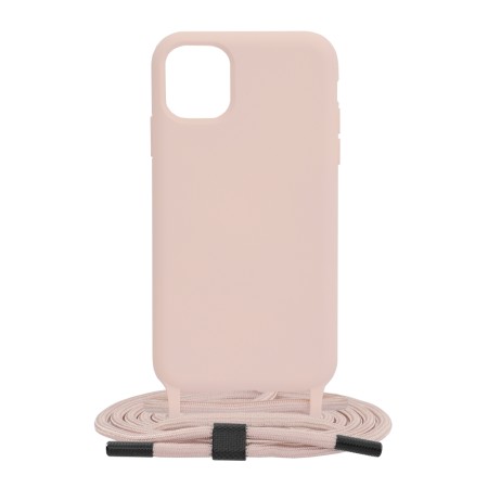 Husa pentru iPhone 11 - Techsuit Crossbody Lanyard - Pink