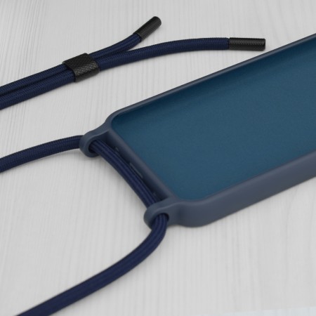 Husa pentru iPhone 11 - Techsuit Crossbody Lanyard - Blue