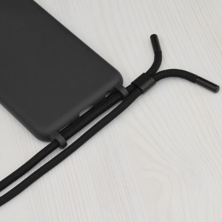 Husa pentru iPhone 12 - Techsuit Crossbody Lanyard - Black