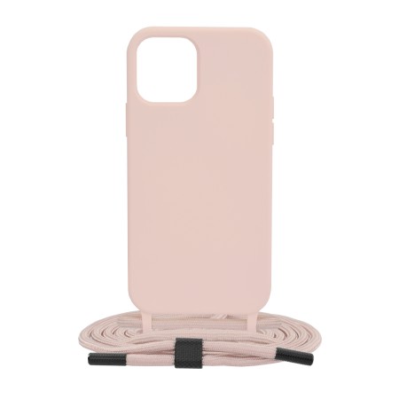 Husa pentru iPhone 12 - Techsuit Crossbody Lanyard - Pink