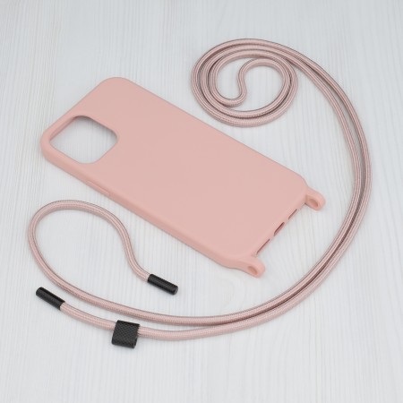 Husa pentru iPhone 12 Pro Max - Techsuit Crossbody Lanyard - Pink